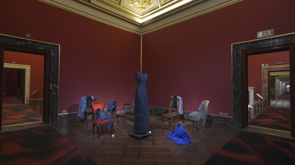 Imagen del Museo efímero de la moda, que el francés Olivier Saillard organizó durante la pasada edición de la feria de moda masculina Pitti Uomo, en Florencia.